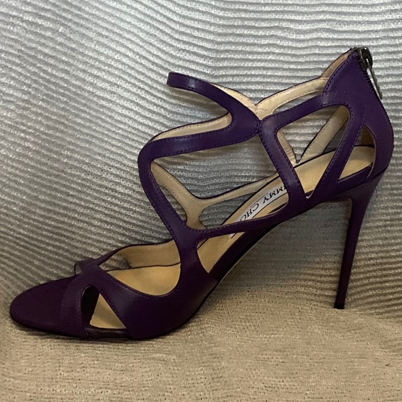 Jimmy Choo Purple Strappy 4” Heels - Picture 1 of 6